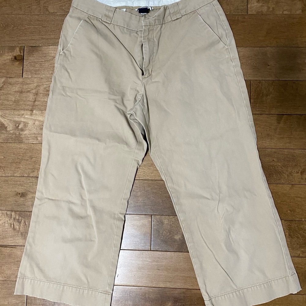 GAP City Capri Khaki Pants Size 10 Work Casual Stretch